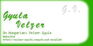 gyula velzer business card